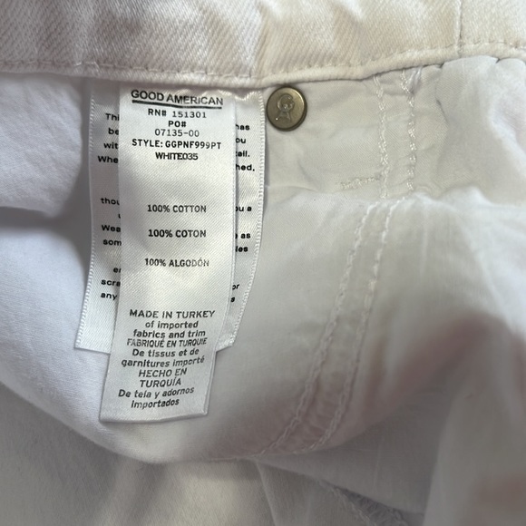 NWT Good American High Waist Distressed White Jeans Size 2/26 - Picture 11 of 12